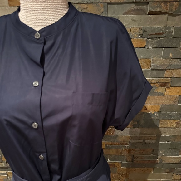Theory Avinka Navy Cotton Dress (2 sizes) NWT - Picture 2 of 7